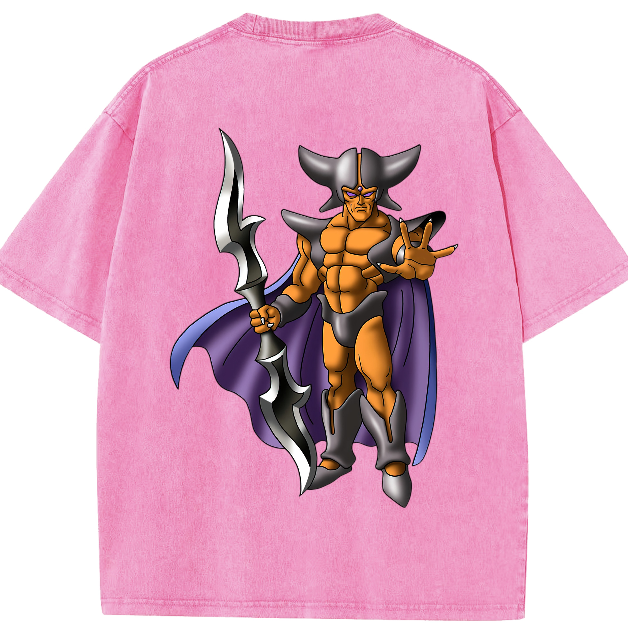 （画像用） ドラゴンクエスト Doragon Kuesuto Dragon Quest 綿100% ヴィンテージ風 半袖Tシャツ（背面プリント）
